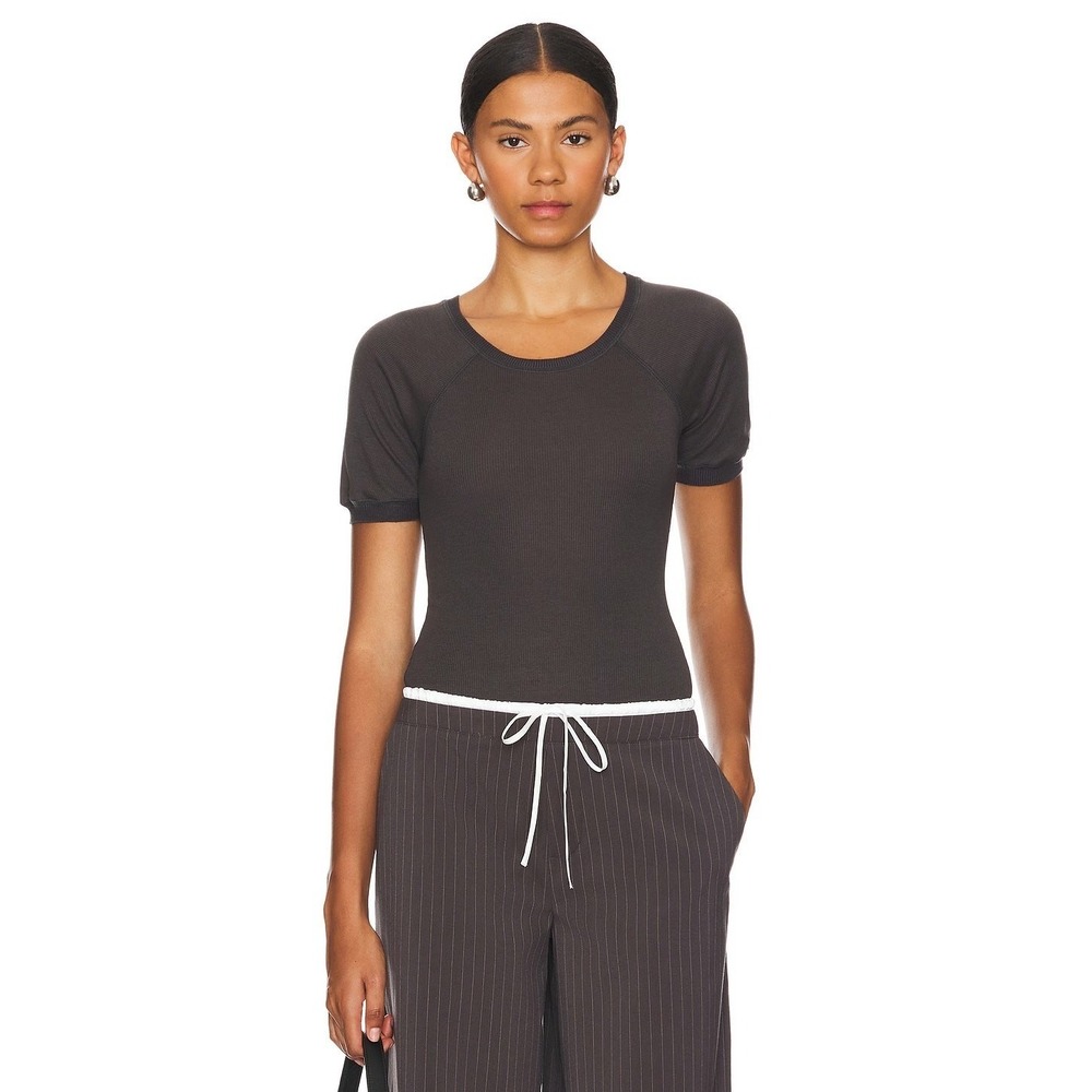 Free People Intimately Lazy Daisy Bodysuit Charcoal Gray Size XL NWT
